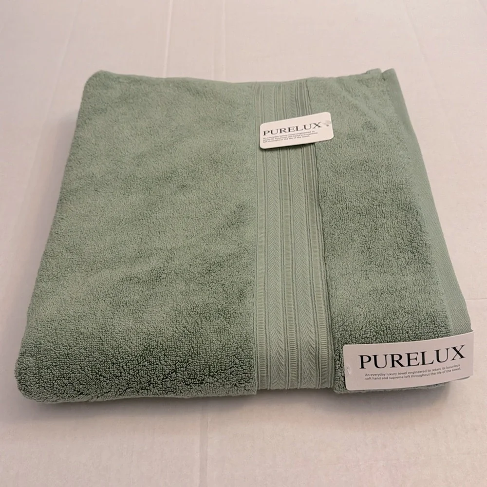 💥8pc PURELUX Luxury Bath Towel Set - Loft By Loftex - Rayon From Bamboo - Olive